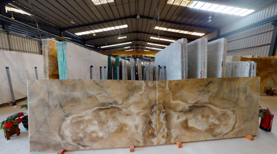 Onyx marble panels